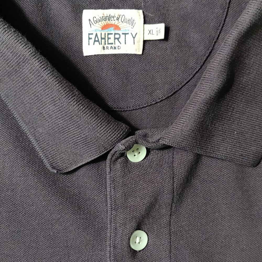 Faherty Polo In Grey Men's SIZE XL - Picture 2 of 5